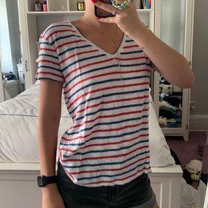 Red White and Blue Rails Tee